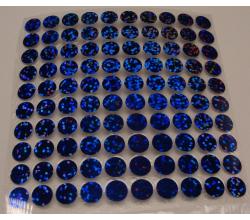 100 Buegelpailletten 9mm Hologramm  blau